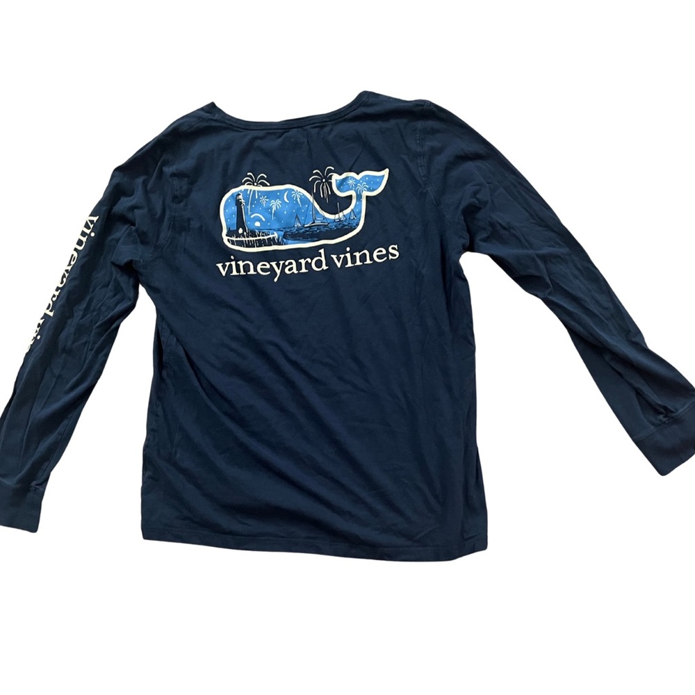 Vineyard Vines festive Graphic Long Sleeve Tee - Navy